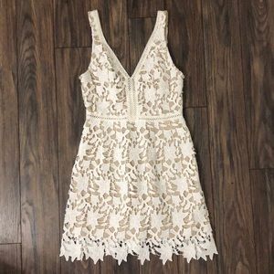 Signature 8 brand lace detail dress